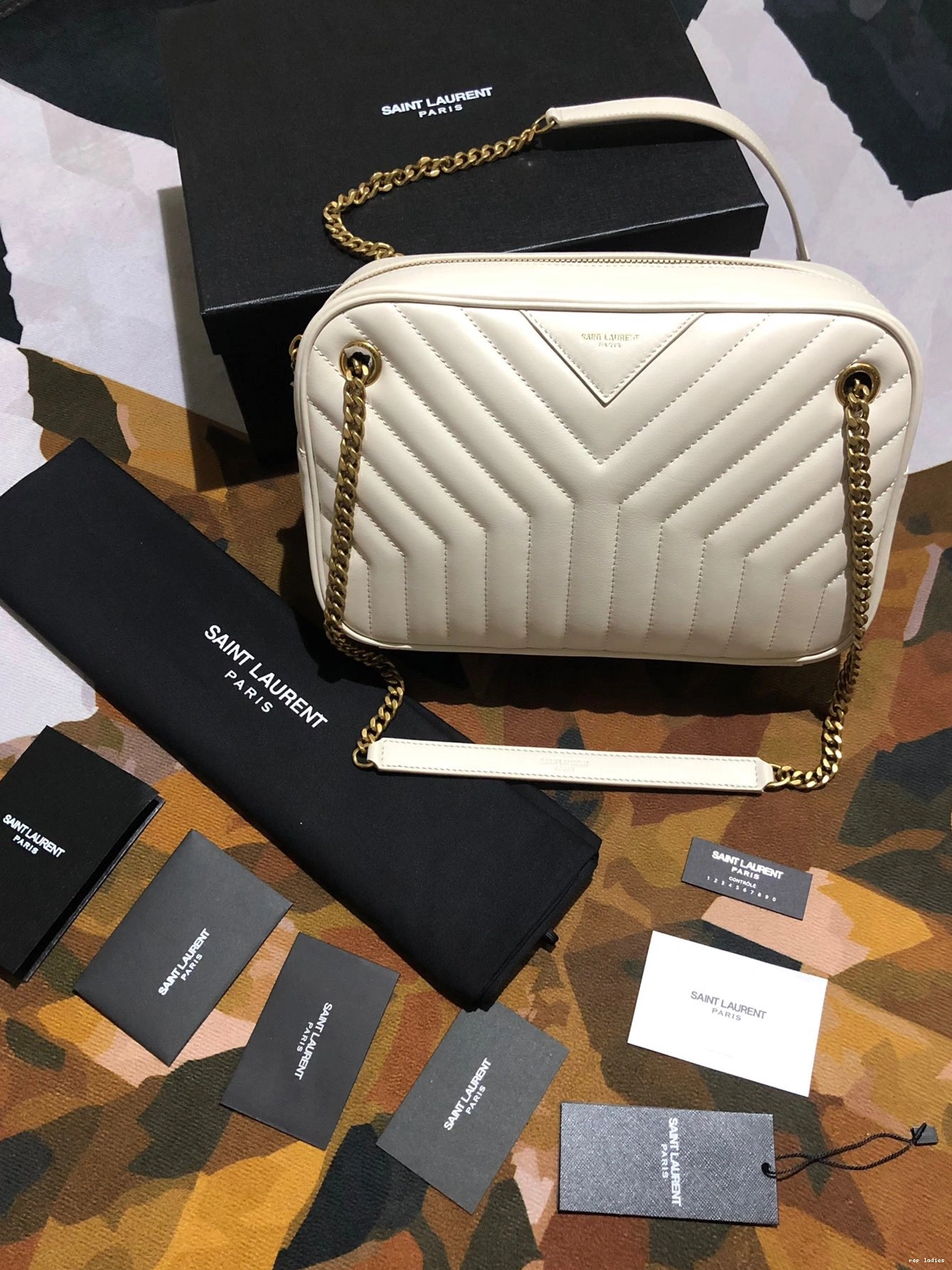Repzbay REP CAMERA IN Y-QUILTED LEATHER JOAN BAG SMOOTH YSL 0716